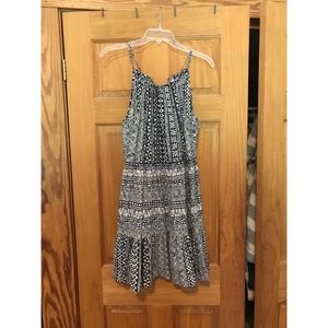 Loft High Neck Navy/White Sundress